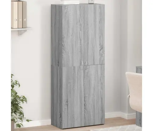 Failu Skapis Pelēks Sonoma 60X32X153 Cm Engineered Wood Vidaxl