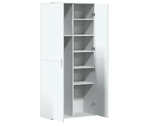 Augstais Skapītis, Balts, 80X35X180 Cm, Inženierijas Koks Vidaxl