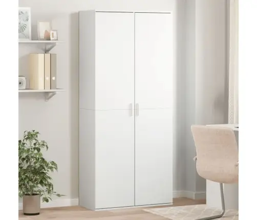 Augstais Skapītis, Balts, 80X35X180 Cm, Inženierijas Koks Vidaxl