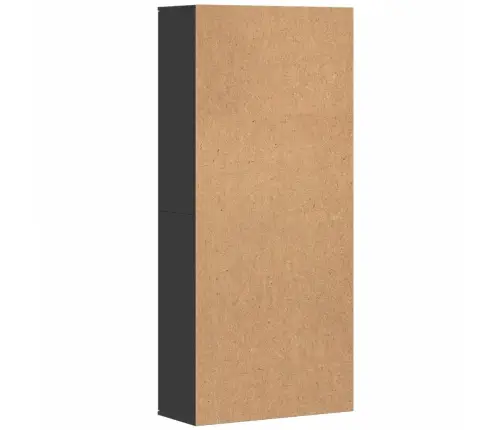 Komoda, Juodos Spalvos, 80X35X180cm Apdirbta Mediena