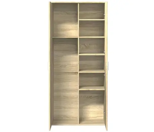 Augstais Skapītis Ozolkoka Krāsa 80X35X180 Cm Inženierijas Koks Vidaxl