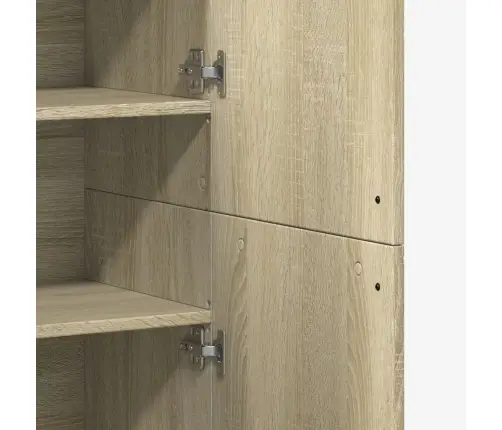 Augstais Skapītis Ozolkoka Krāsa 80X35X180 Cm Inženierijas Koks Vidaxl