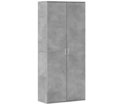 Augstais Skapītis Betona Pelēks 80X35X180 Cm Inženierijas Koks Vidaxl