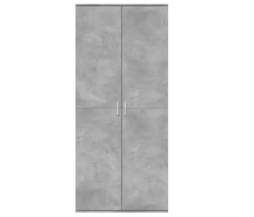 Augstais Skapītis Betona Pelēks 80X35X180 Cm Inženierijas Koks Vidaxl