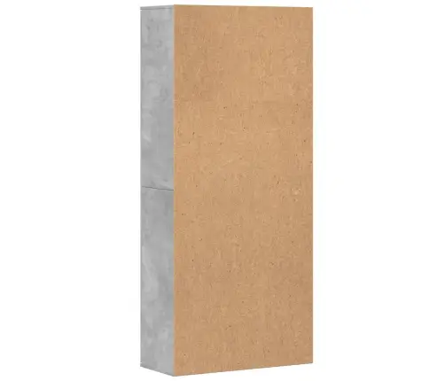 Augstais Skapītis Betona Pelēks 80X35X180 Cm Inženierijas Koks Vidaxl
