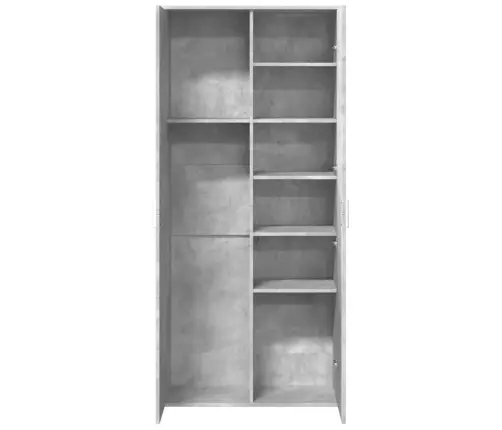 Augstais Skapītis Betona Pelēks 80X35X180 Cm Inženierijas Koks Vidaxl