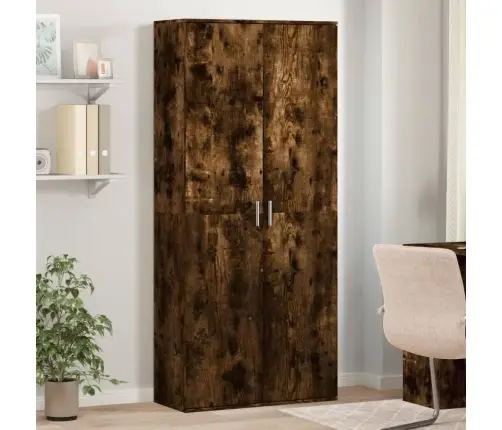 Augstais Skapītis Ozolkoka Krāsa 80X35X180 Cm Inženierijas Koks Vidaxl