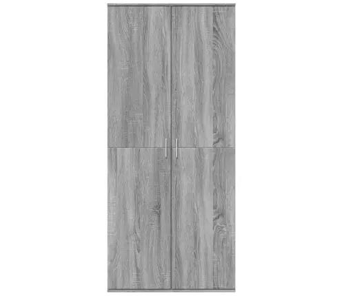 Augstais Skapītis Pelēka Ozolkoka Krāsa 80X35X180 Cm Vidaxl