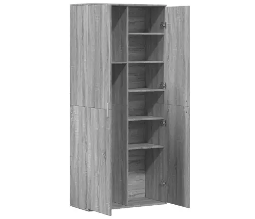 Augstais Skapītis Pelēka Ozolkoka Krāsa 80X35X180 Cm Vidaxl