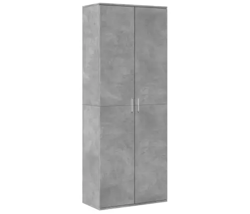 Augstais Skapītis Betona Pelēks 70X35X180 Cm Inženierijas Koks Vidaxl