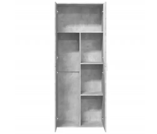 Augstais Skapītis Betona Pelēks 70X35X180 Cm Inženierijas Koks Vidaxl
