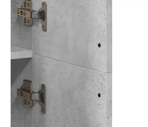 Augstais Skapītis Betona Pelēks 70X35X180 Cm Inženierijas Koks Vidaxl