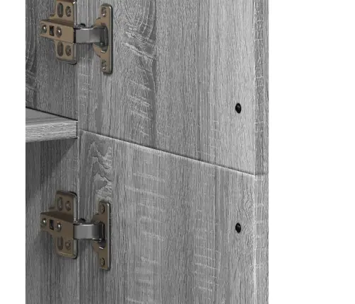 Augstais Skapītis Pelēka Ozolkoka Krāsa 70X35X180 Cm Vidaxl