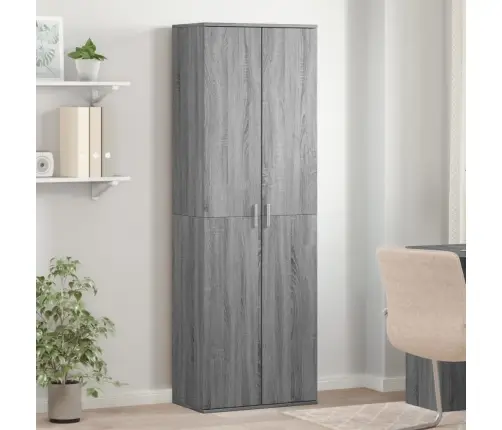 Skapis, Pelēka Ozola, 60X35X180 Cm, Inženierijas Koks Vidaxl