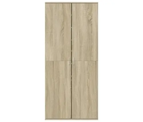 Apavu Skapis, Ozolkoka Krāsā, 80X39X178 Cm, Kokskaidu Plāksne Vidaxl