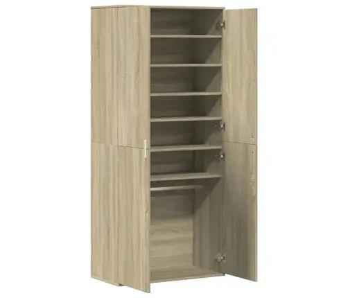 Apavu Skapis, Ozolkoka Krāsā, 80X39X178 Cm, Kokskaidu Plāksne Vidaxl