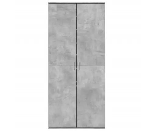 Apavu Skapis, Betona Pelēks, 80X39X178 Cm, Kokskaidu Plāksne Vidaxl