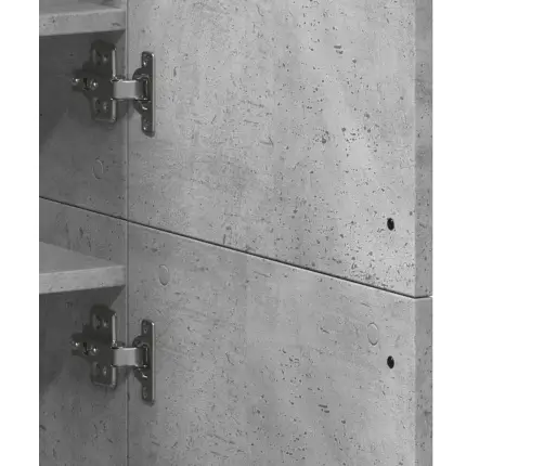 Apavu Skapis, Betona Pelēks, 80X39X178 Cm, Kokskaidu Plāksne Vidaxl