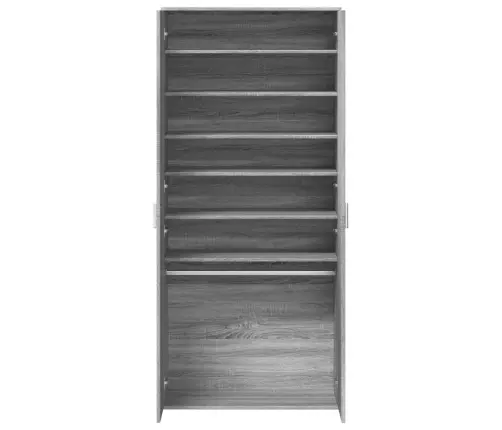 Spintelė Batams, Pilka Ąžuolo, 80X39X178cm Apdirbta Mediena