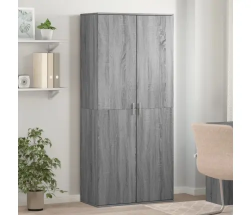 Spintelė Batams, Pilka Ąžuolo, 80X39X178cm Apdirbta Mediena