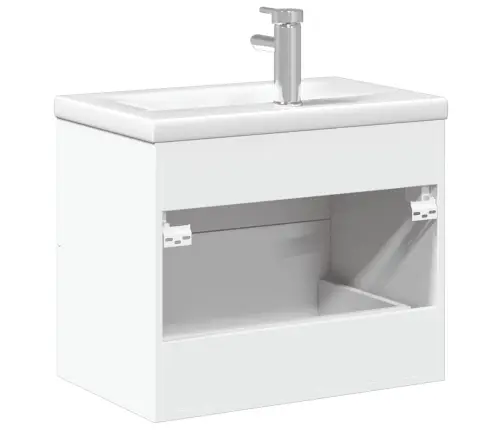 Vannasistabas Skapītis Ar Iebūvētu Izlietni, Balts Vidaxl