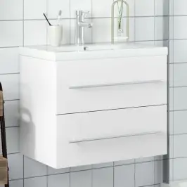 Vannasistabas Skapītis Ar Iebūvētu Izlietni, Balts Vidaxl