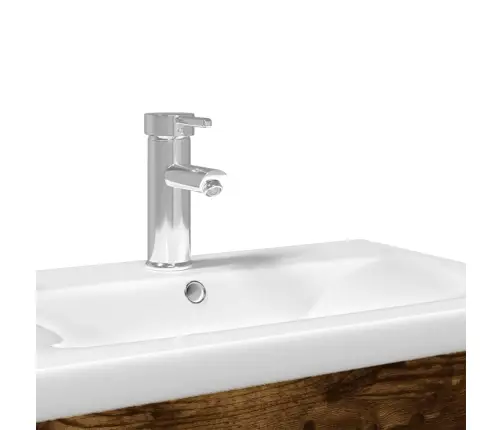 Vannitoakapp Sisseehitatud Valamuga, Suitsutatud Tamm