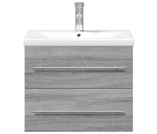 Vannasistabas Skapītis Ar Iebūvētu Izlietni, Pelēka Krāsa Vidaxl