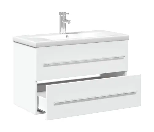 Vannitoakapp Sisseehitatud Valamuga, Valge