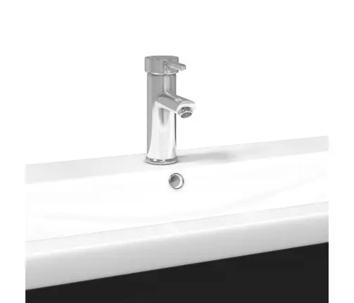 Vannasistabas Skapītis Ar Iebūvētu Izlietni, Melns Vidaxl