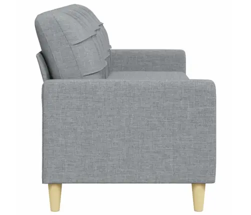 Trīsvietīgs Dīvāns, Gaiši Pelēks Audums, 210 Cm Vidaxl