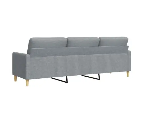 Trīsvietīgs Dīvāns, Gaiši Pelēks Audums, 210 Cm Vidaxl