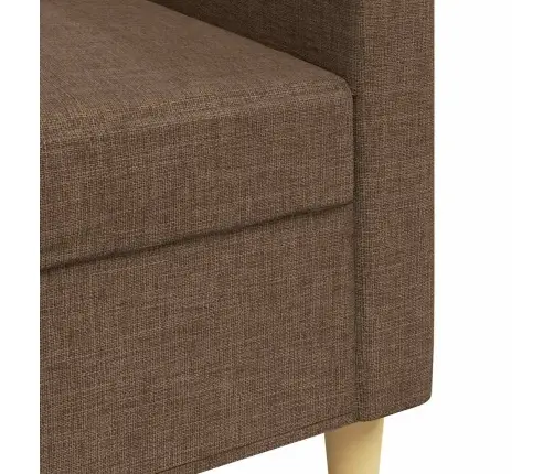 Trīsvietīgs Dīvāns, Brūns Audums, 210 Cm Vidaxl