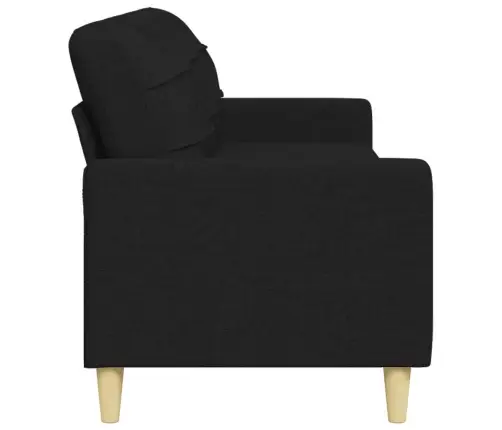 Trīsvietīgs Dīvāns, Melns Audums, 210 Cm Vidaxl