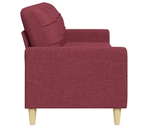 Trīsvietīgs Dīvāns, Vīnsarkans Audums, 210 Cm Vidaxl