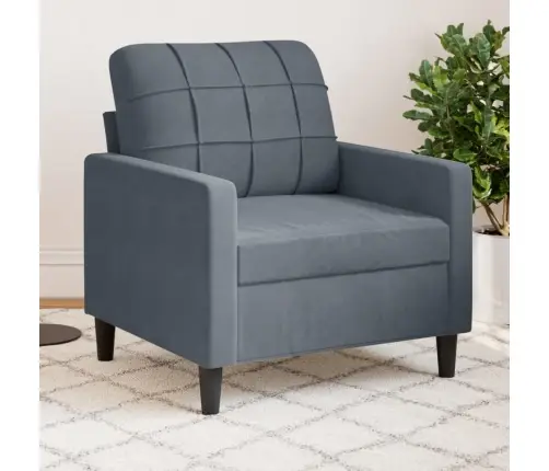 Atpūtas Krēsls, Tumši Pelēks, 60 Cm, Samts Vidaxl Atpūtas Krēsls, Tumši Pelēks, 60 Cm, Samts Vidaxl