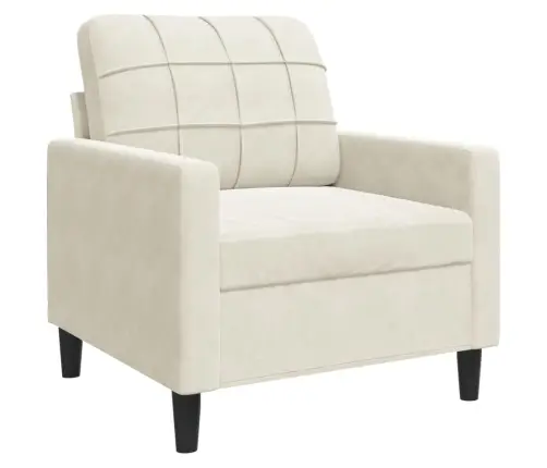 Atpūtas Krēsls, Krēmkrāsas, 60 Cm, Samts Vidaxl