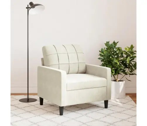 Atpūtas Krēsls, Krēmkrāsas, 60 Cm, Samts Vidaxl