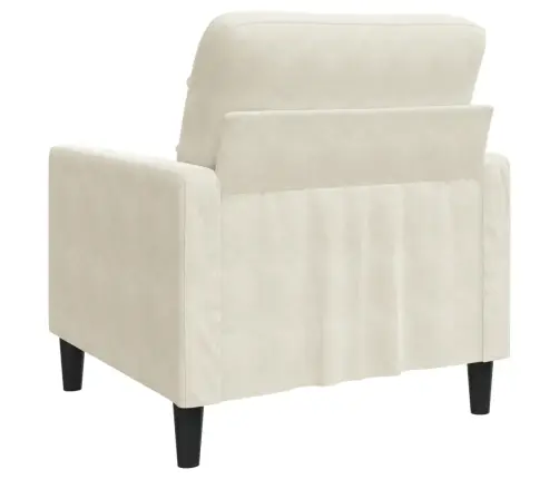 Atpūtas Krēsls, Krēmkrāsas, 60 Cm, Samts Vidaxl