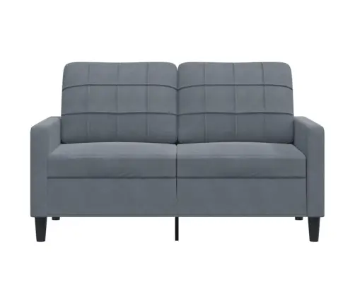 Divvietīgs Dīvāns, Tumši Pelēks, 120 Cm, Samts Vidaxl