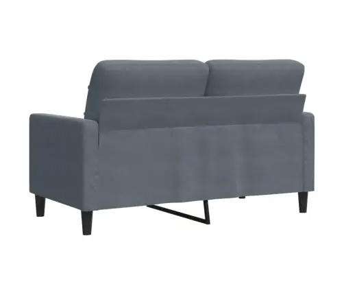 Divvietīgs Dīvāns, Tumši Pelēks, 120 Cm, Samts Vidaxl