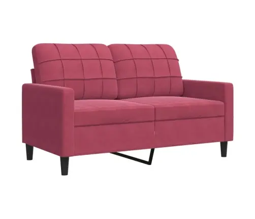 Divvietīgs Dīvāns, Vīnsarkans, 120 Cm, Samts Vidaxl