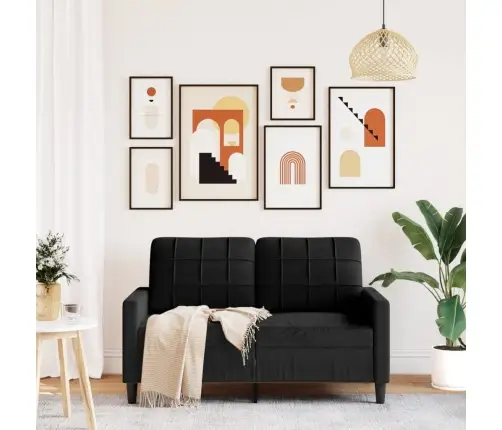 2-Kohaline Diivan, Must, 120 cm Samet