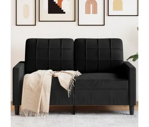 2-Kohaline Diivan, Must, 120 cm Samet