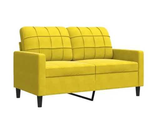 Divvietīgs Dīvāns, Dzeltens, 120 Cm, Samts Vidaxl