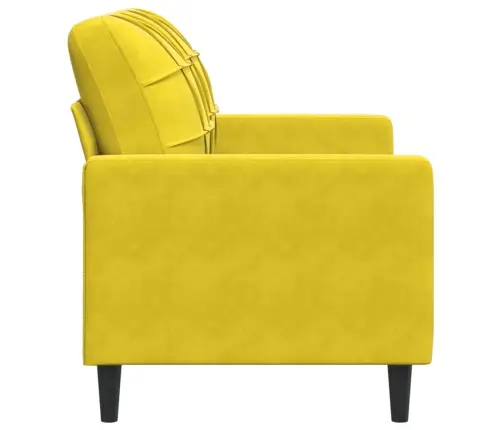 Divvietīgs Dīvāns, Dzeltens, 120 Cm, Samts Vidaxl