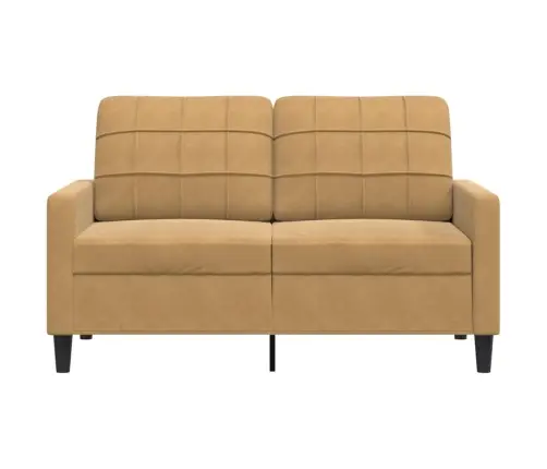 Dvivietė Sofa, Rudos Spalvos, 120cm Aksomas