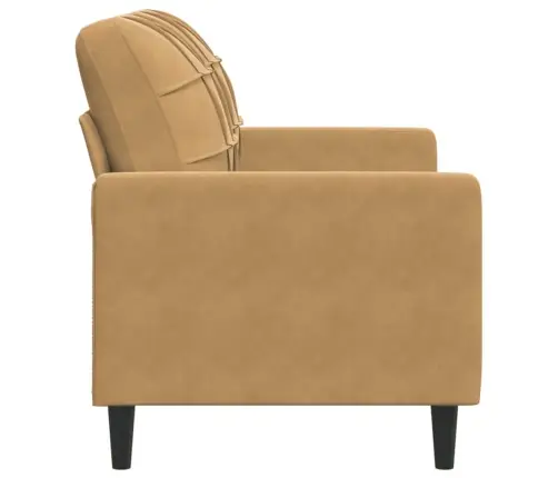 Dvivietė Sofa, Rudos Spalvos, 120cm Aksomas