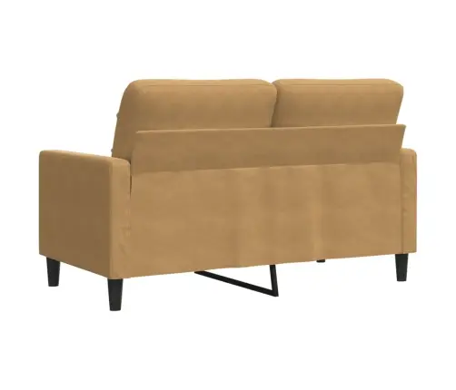 Dvivietė Sofa, Rudos Spalvos, 120cm Aksomas