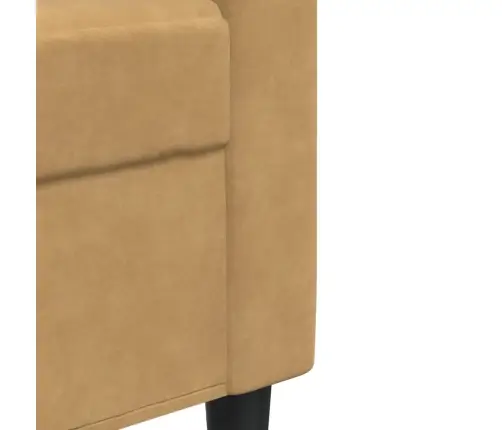 Dvivietė Sofa, Rudos Spalvos, 120cm Aksomas